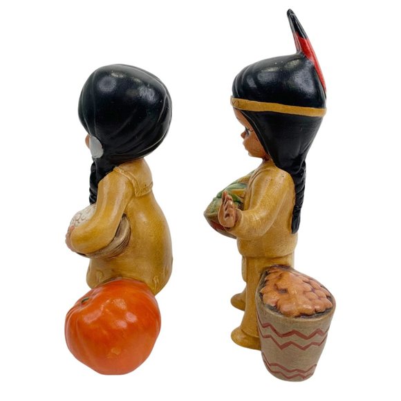Vtg Thanksgiving Decor Native American Indian Figurine Duncan Enterprises 1981 - Picture 7 of 13